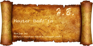 Heuter Beáta névjegykártya